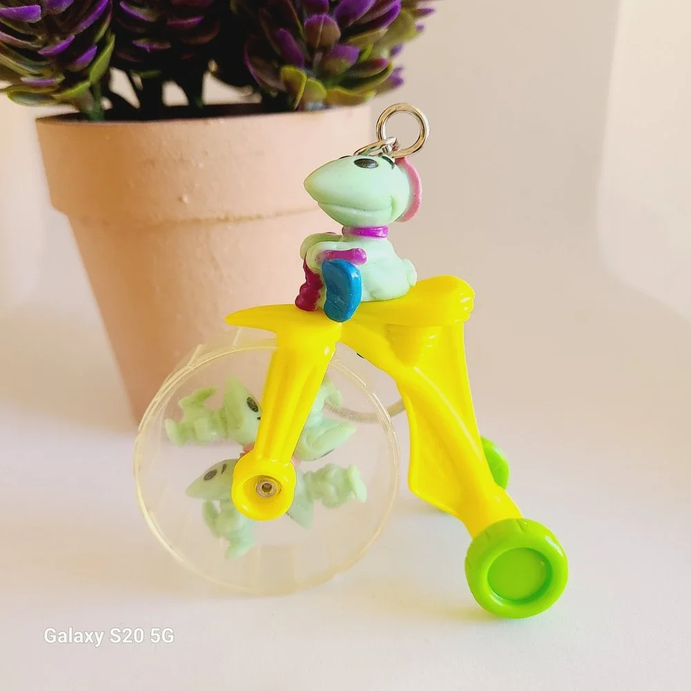 Vintage Toy‎ Story Rex Dinosaur On Tricycle Keychain Charm For Men